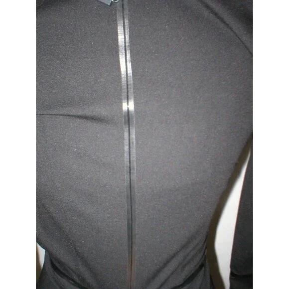 New Womens NWT $1200 Designer Emporio Armani Dress Black IT 40 4 Piping Sheath